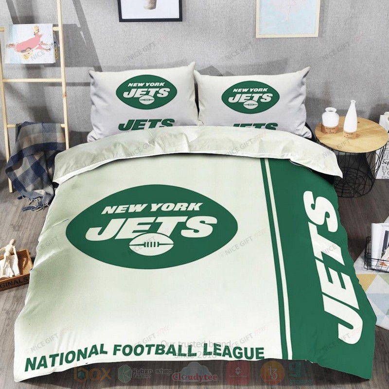 NFL New York Jets Inspired Green White Bedding Set 1