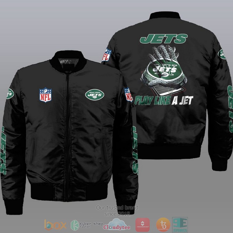 NFL New York Jets Play Like A Jet Bomber Jacket