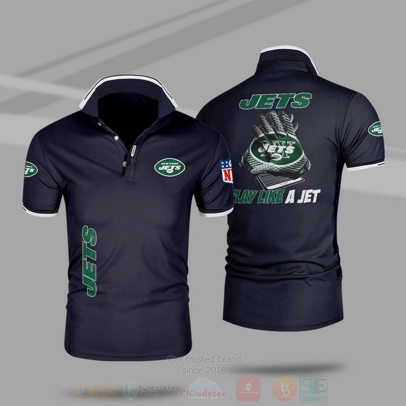 BEST NFL New York Jets Premium All Over Print Polo Shirt 3 NFL New York Jets Premium Polo Shirt 1 2