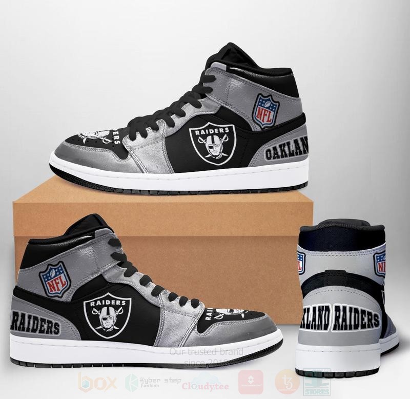 NFL Oakland Raiders Air Jordan High Top Shoes