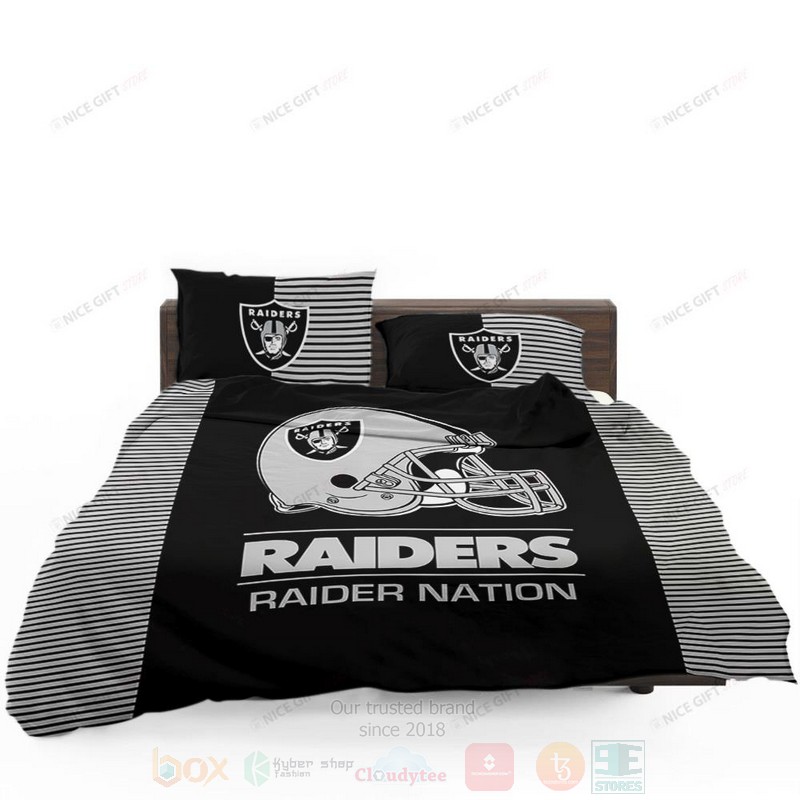 NFL Oakland Raiders Raider Nation Inspired Bedding Set