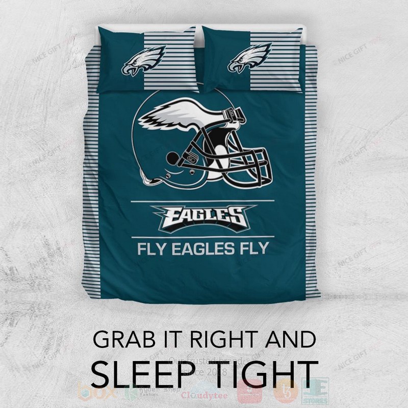 BEST NFL Philadelphia Eagles Fly Eagles Fly Inspired Duvet Cover Bed Sets 3 NFL Philadelphia Eagles Fly Eagles Fly Inspired Bedding Set 1 2