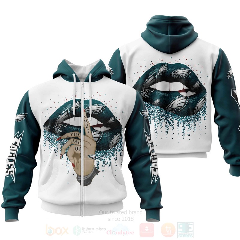 BEST NFL Philadelphia Eagles Lips Personalized Custom 3D Hoodie, Zip Hoodie 2 NFL Philadelphia Eagles Lips Personalized 3D Hoodie Zip Hoodie 1