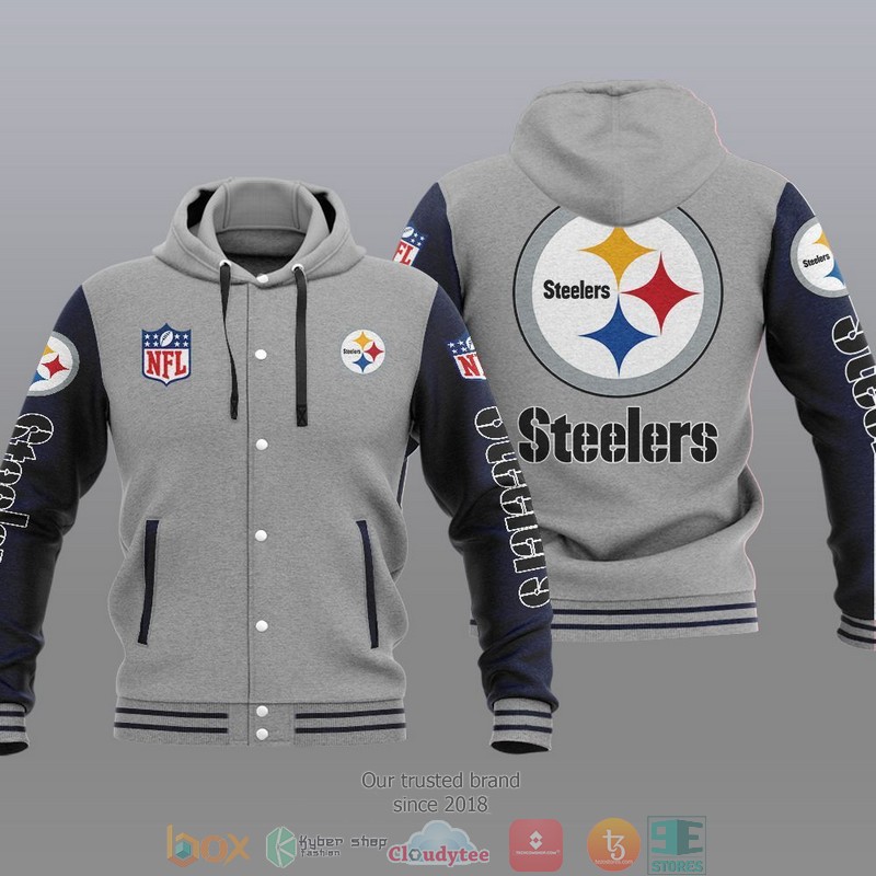 NFL Pittsburgh Steelers Baseball Jacket Hoodie 1