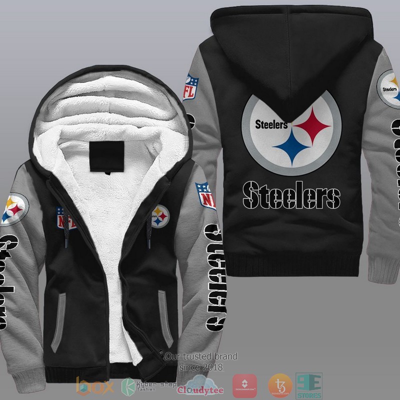 HOT Pittsburgh Steelers 3D Fleece Hoodie 2 NFL Pittsburgh Steelers Fleece Hoodie 1