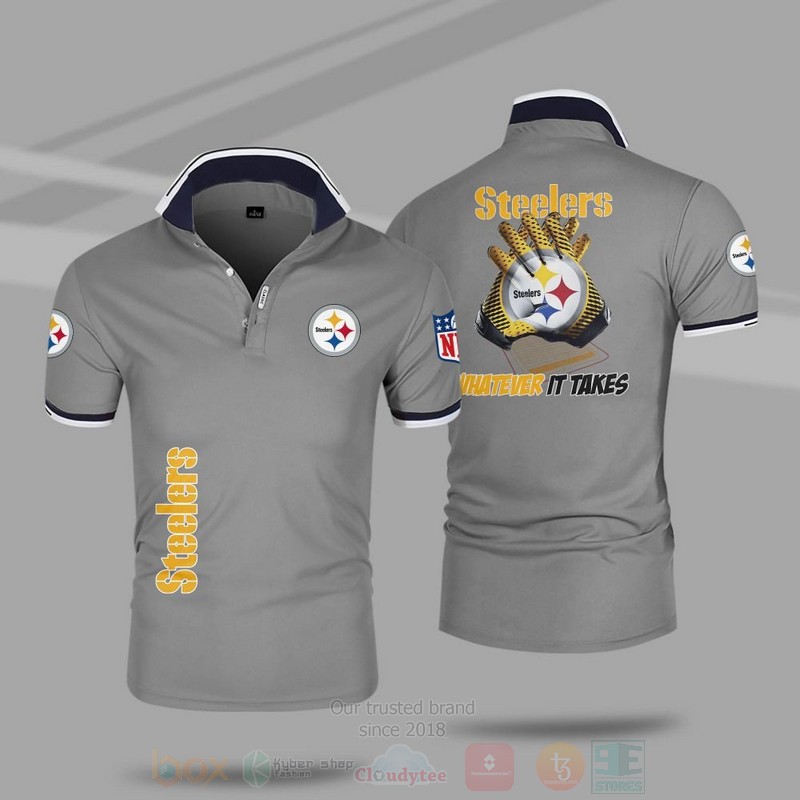 BEST NFL Pittsburgh Steelers Premium All Over Print Polo Shirt 5 NFL Pittsburgh Steelers Premium Polo Shirt 1 2 3 4