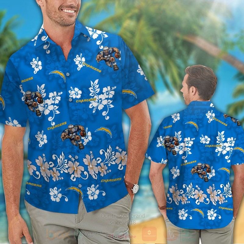 BEST NFL San Diego Chargers Hawaii Shirt, Short 2 NFL San Diego Chargers Hawaiian Shirt Short 1