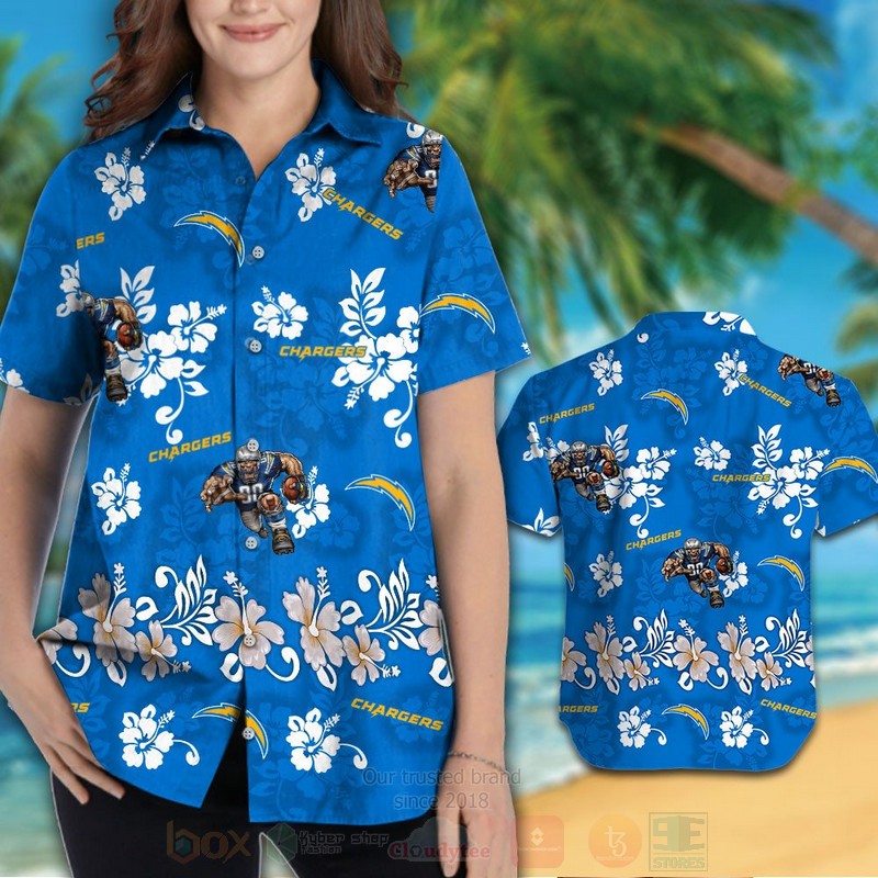 BEST NFL San Diego Chargers Hawaii Shirt, Short 3 NFL San Diego Chargers Hawaiian Shirt Short 1 2