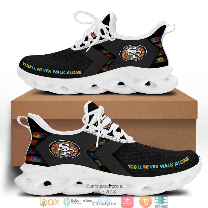 NFL San Francisco 49ers Autism Max Soul Sneakers 2 NFL San Francisco 49ers Autism Max Soul Sneakers 1