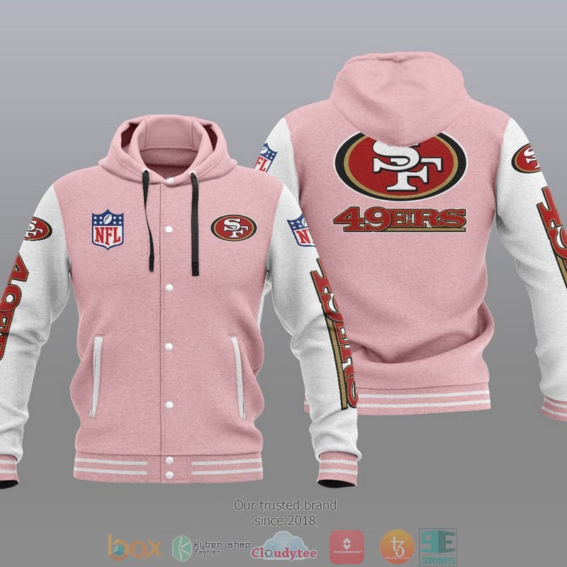 HOT San Francisco 49ers Varsity Hoodie Jacket 4 NFL San Francisco 49ers Baseball Jacket Hoodie 1 2 3