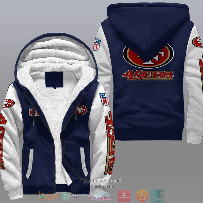 HOT San Francisco 49ers 3D Fleece Hoodie 3 NFL San Francisco 49ers Fleece Hoodie 1 2