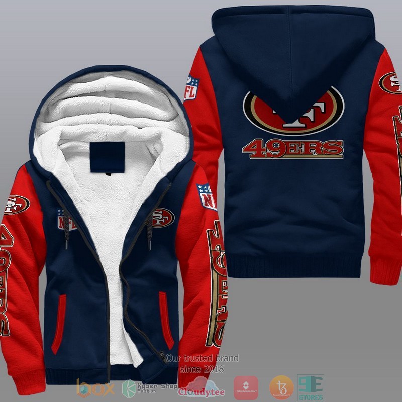 HOT San Francisco 49ers 3D Fleece Hoodie 4 NFL San Francisco 49ers Fleece Hoodie 1 2 3