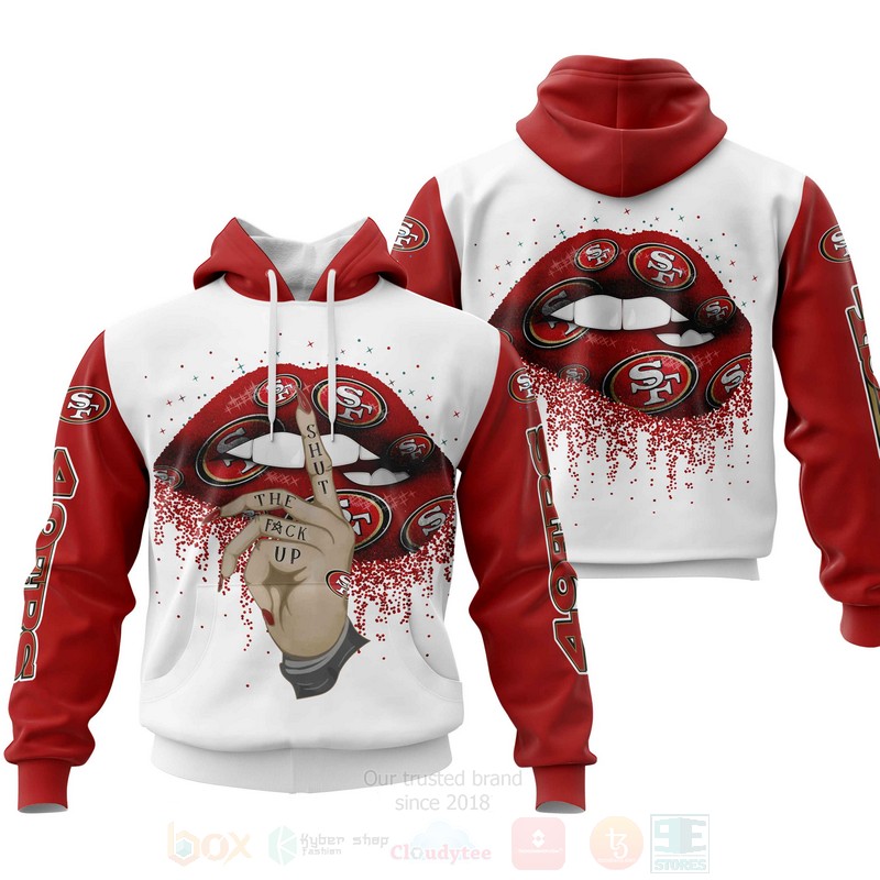 NFL San Francisco 49ers Lips Personalized 3D Hoodie Zip Hoodie