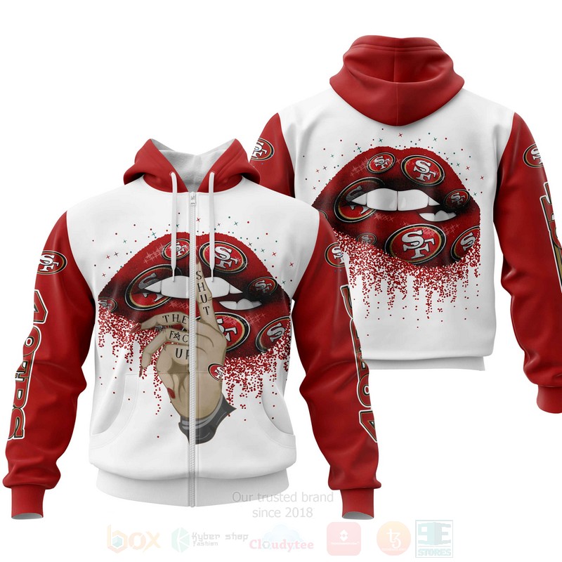 BEST NFL San Francisco 49ers Lips Personalized Custom 3D Hoodie, Zip Hoodie 2 NFL San Francisco 49ers Lips Personalized 3D Hoodie Zip Hoodie 1