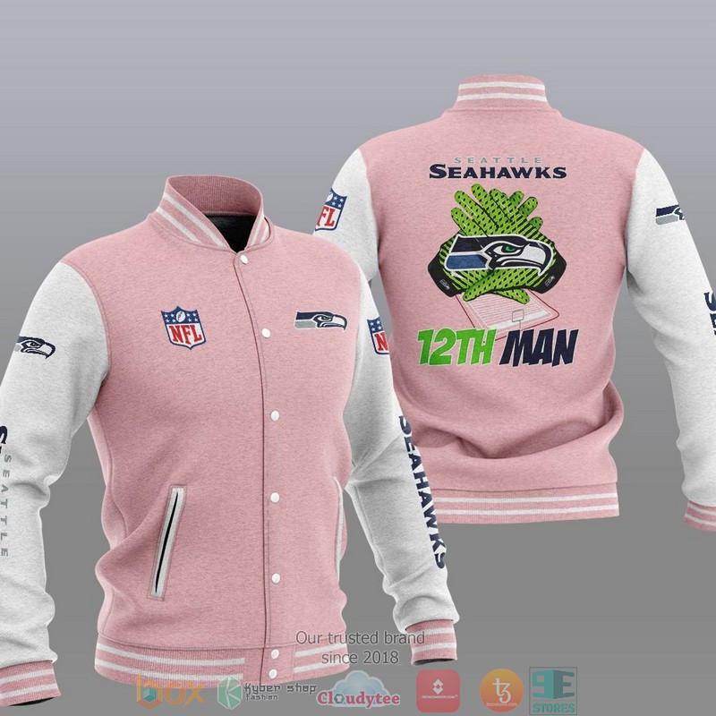 NFL Seattle Seahawks 12Th Man Varsity Jacket 4 NFL Seattle Seahawks 12Th Man Varsity Jacket 1 2 3