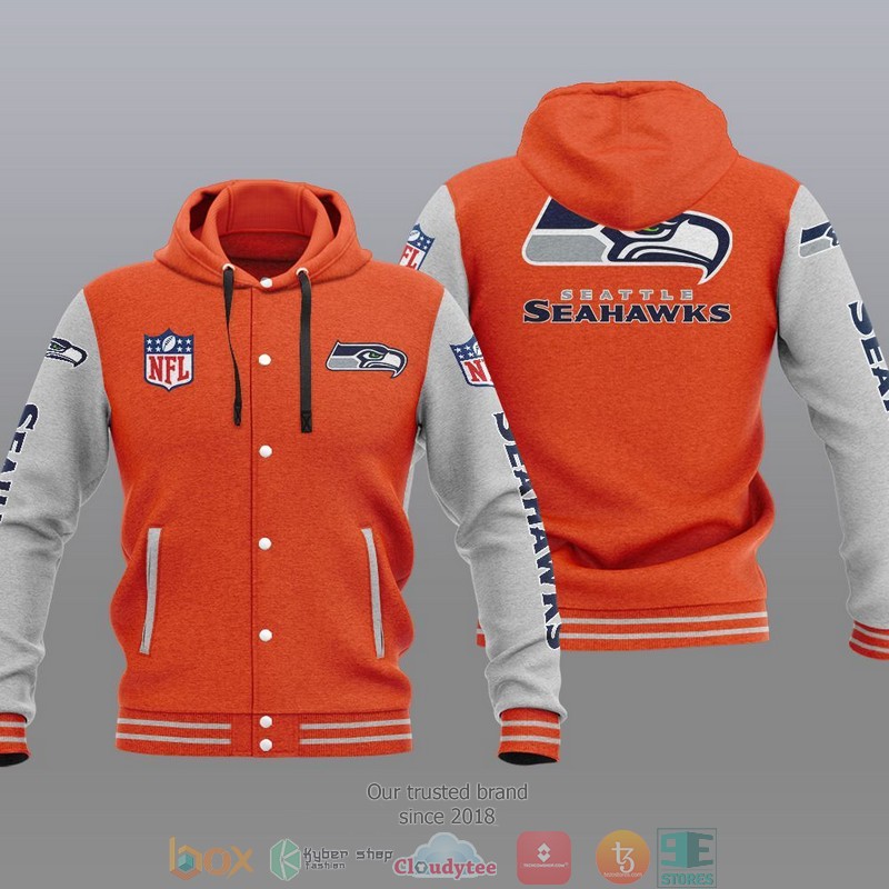 HOT Seattle Seahawks Varsity Hoodie Jacket 6 NFL Seattle Seahawks Baseball Jacket Hoodie 1 2 3 4 5