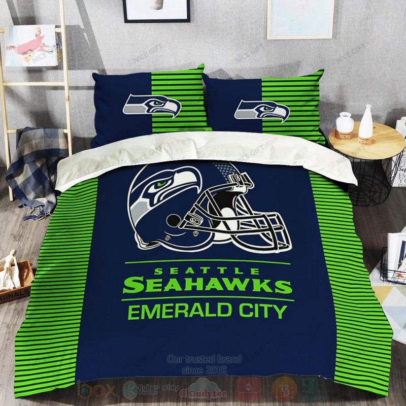 NFL Seattle Seahawks Emerald City nspired Bedding Set 1