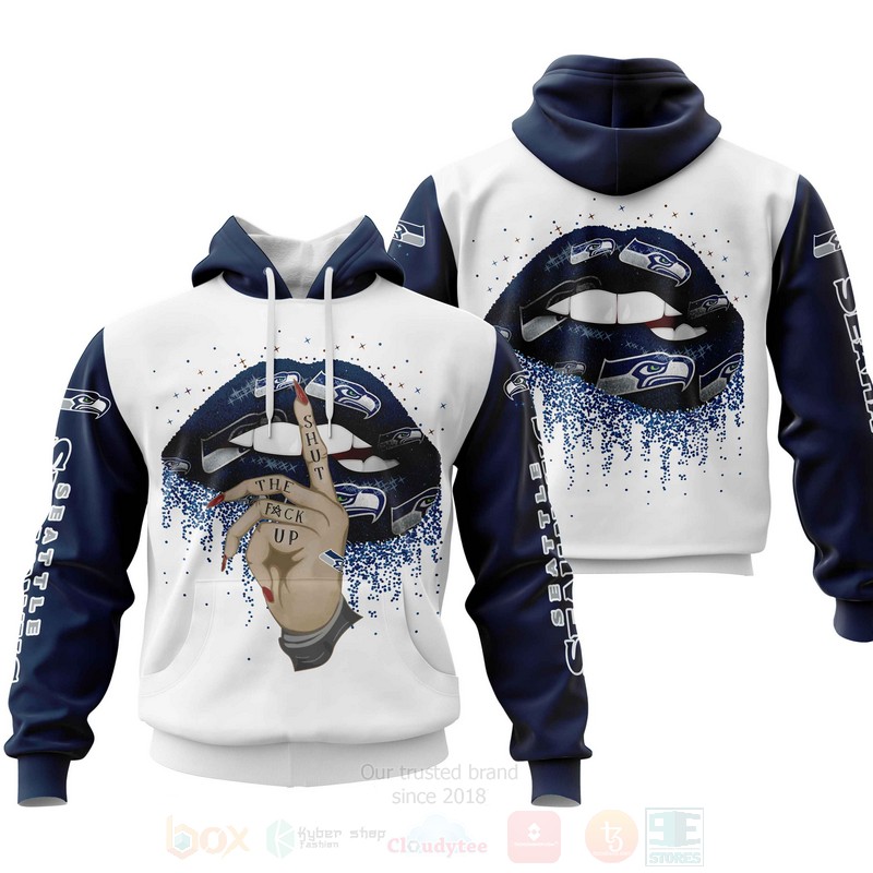 BEST NFL Seattle Seahawks Lips Personalized Custom 3D Hoodie, Zip Hoodie 1 NFL Seattle Seahawks Lips Personalized 3D Hoodie Zip Hoodie