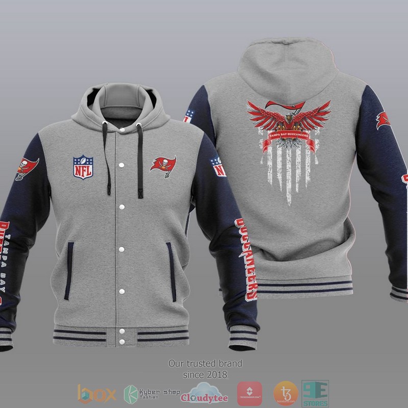 NFL Tampa Bay Buccaneers Eagle American Flag Baseball Jacket Hoodie 1