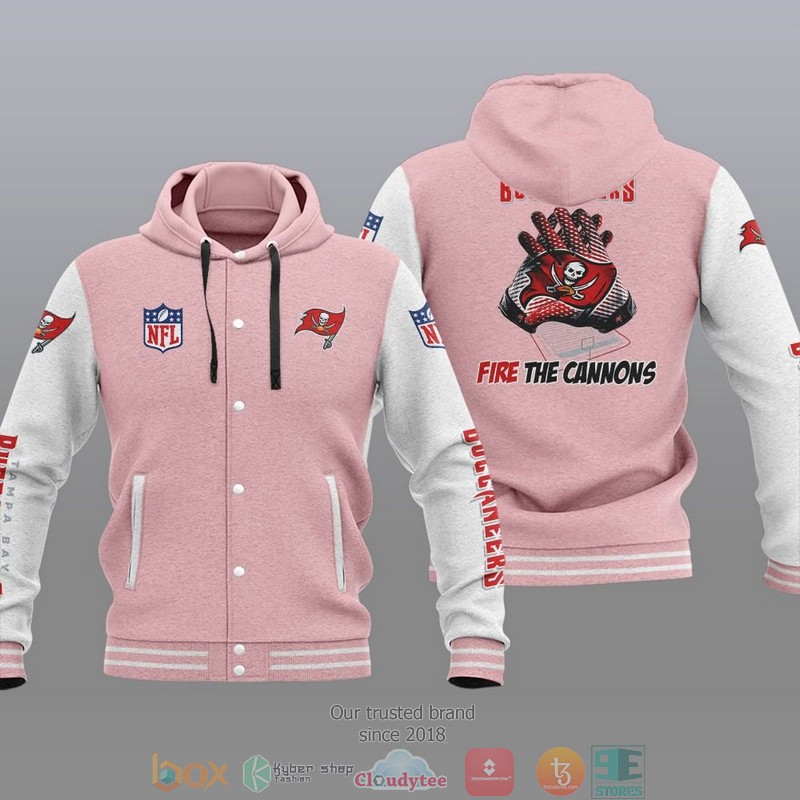 NFL Tampa Bay Buccaneers Fire The Cannons Baseball Jacket Hoodie 1 2 3