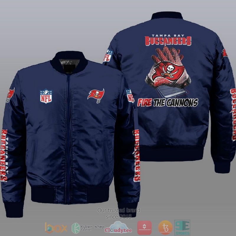 NFL Tampa Bay Buccaneers Fire The Cannons Bomber Jacket 2 NFL Tampa Bay Buccaneers Fire The Cannons Bomber Jacket 1
