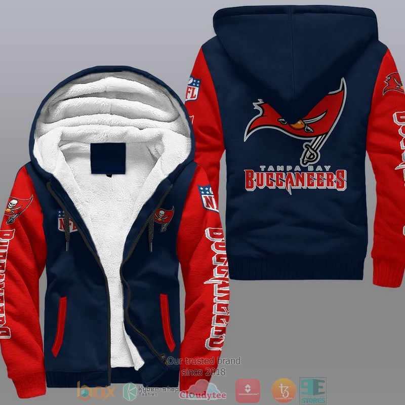 HOT Tampa Bay Buccaneers 3D Fleece Hoodie 4 NFL Tampa Bay Buccaneers Fleece Hoodie 1 2 3