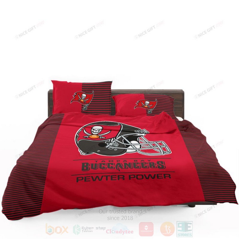 NFL Tampa Bay Buccaneers Pewter Power Inspired Bedding Set