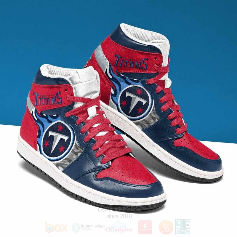 NFL Tennessee Titans Air Jordan High Top Shoes