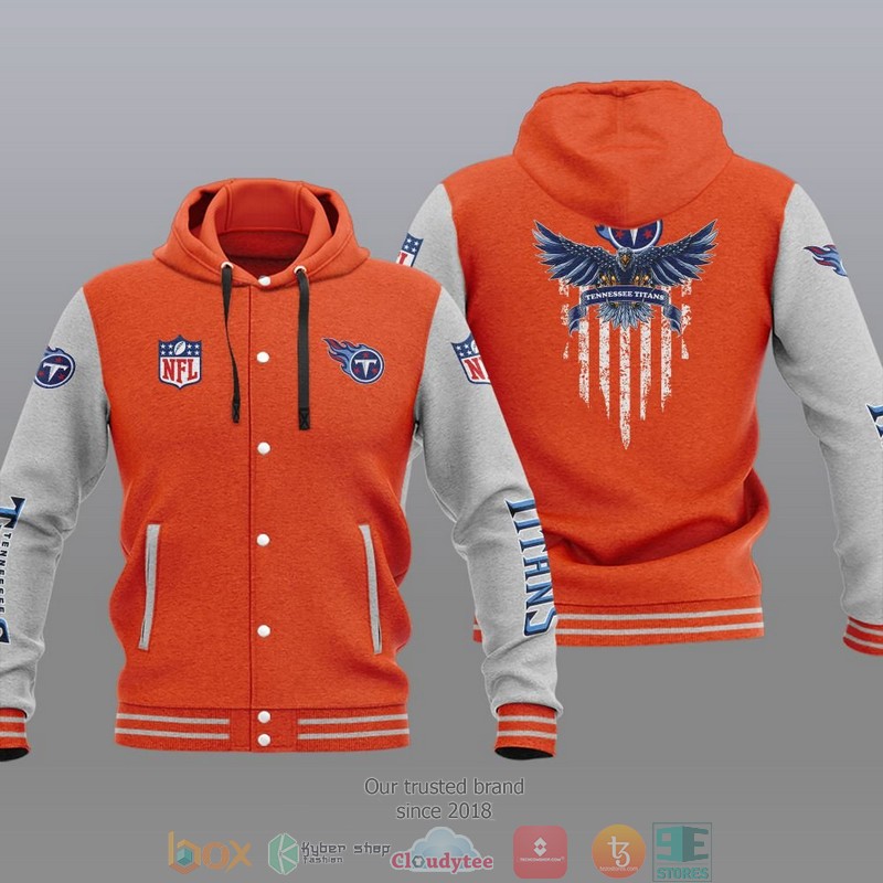 NFL Tennessee Titans Eagle American Flag Baseball Jacket Hoodie 1 2 3 4 5