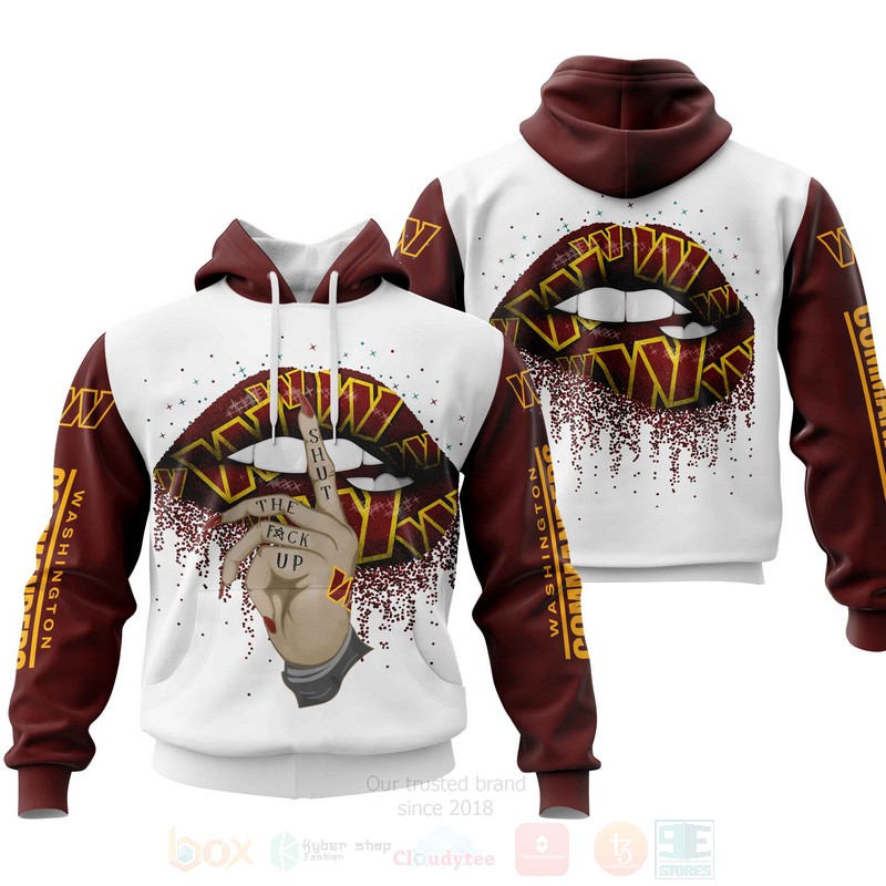 NFL Washington Commanders Lips Personalized 3D Hoodie Zip Hoodie