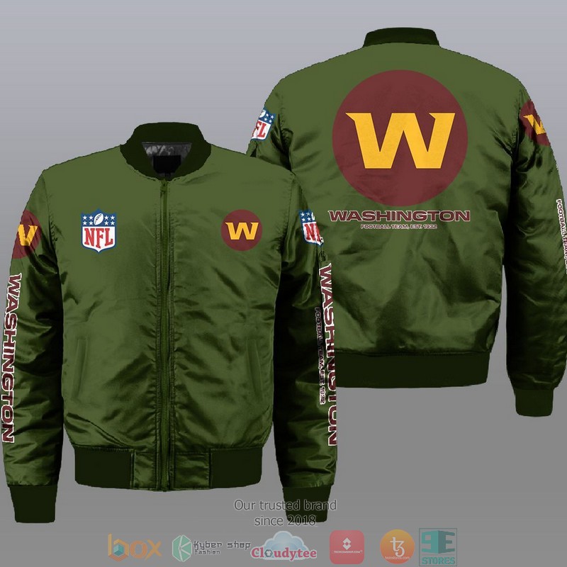 NFL Washington Football Team Bomber Jacket 3 NFL Washington Football Team Bomber Jacket 1 2