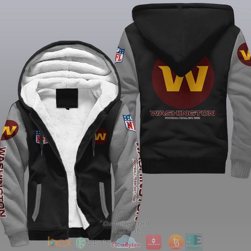 HOT Washington Football Team 3D Fleece Hoodie 2 NFL Washington Football Team Fleece Hoodie 1
