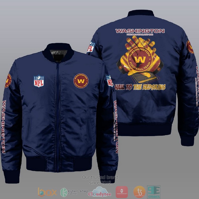 NFL Washington Football Team Hail To The Redskins Bomber Jacket 2 NFL Washington Football Team Hail To The Redskins Bomber Jacket 1