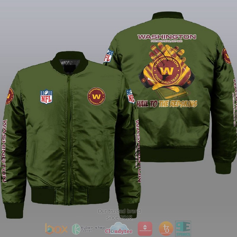 NFL Washington Football Team Hail To The Redskins Bomber Jacket 3 NFL Washington Football Team Hail To The Redskins Bomber Jacket 1 2