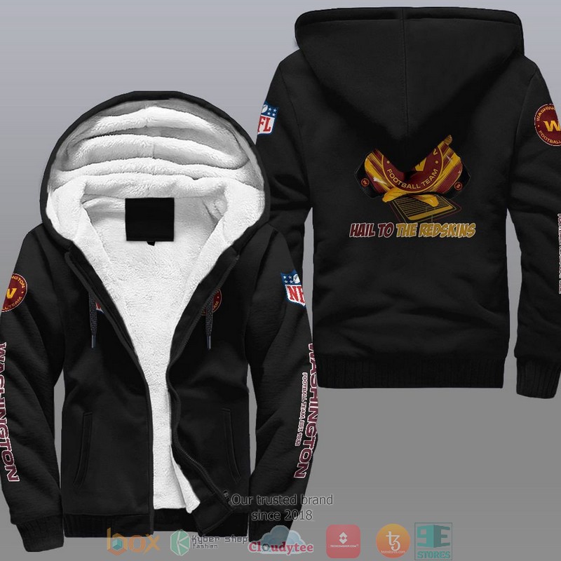 HOT Washington Football Team Hail To The Reskins 3D Fleece Hoodie 8 NFL Washington Football Team Hail To The Reskins Fleece Hoodie