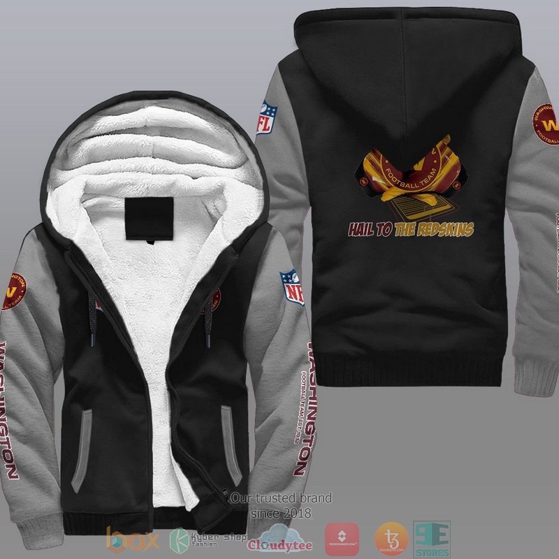HOT Washington Football Team Hail To The Reskins 3D Fleece Hoodie 2 NFL Washington Football Team Hail To The Reskins Fleece Hoodie 1