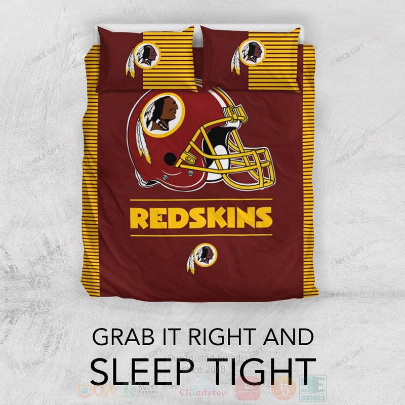 BEST NFL Washington Redskins Inspired Duvet Cover Bed Sets 3 NFL Washington Redskins Inspired Bedding Set 1 2