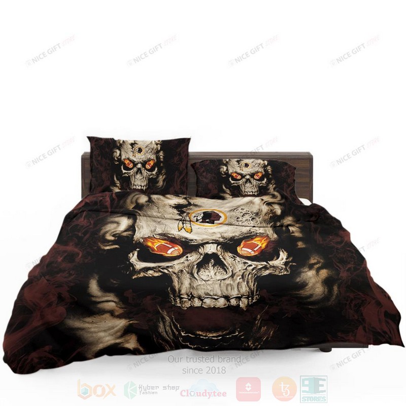 NFL Washington Redskins Inspired Skull Bedding Set