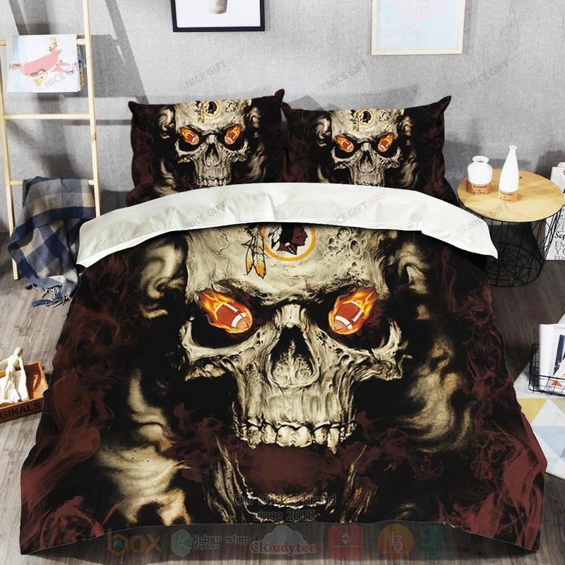 NFL Washington Redskins Inspired Skull Bedding Set 1