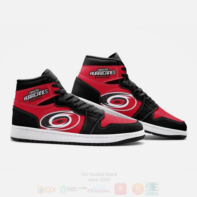 NHL Carolina Hurricanes Air Jordan 1 High Top Shoes 1