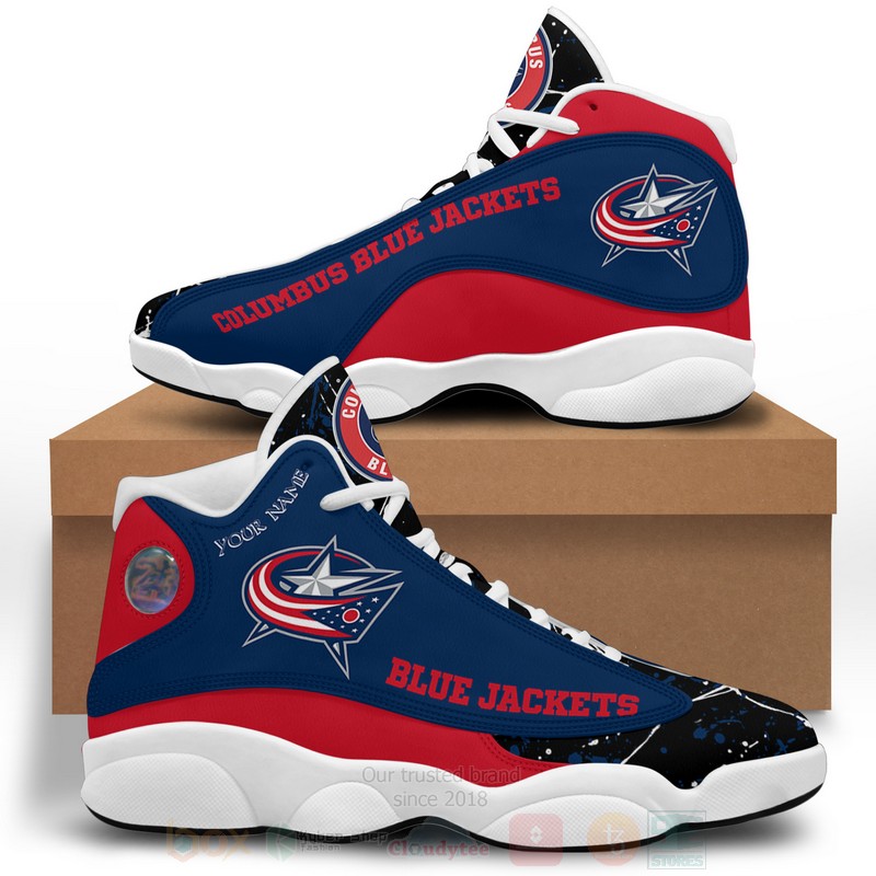 NHL Columbus Blue Jackets Personalized Air Jordan 13 Shoes