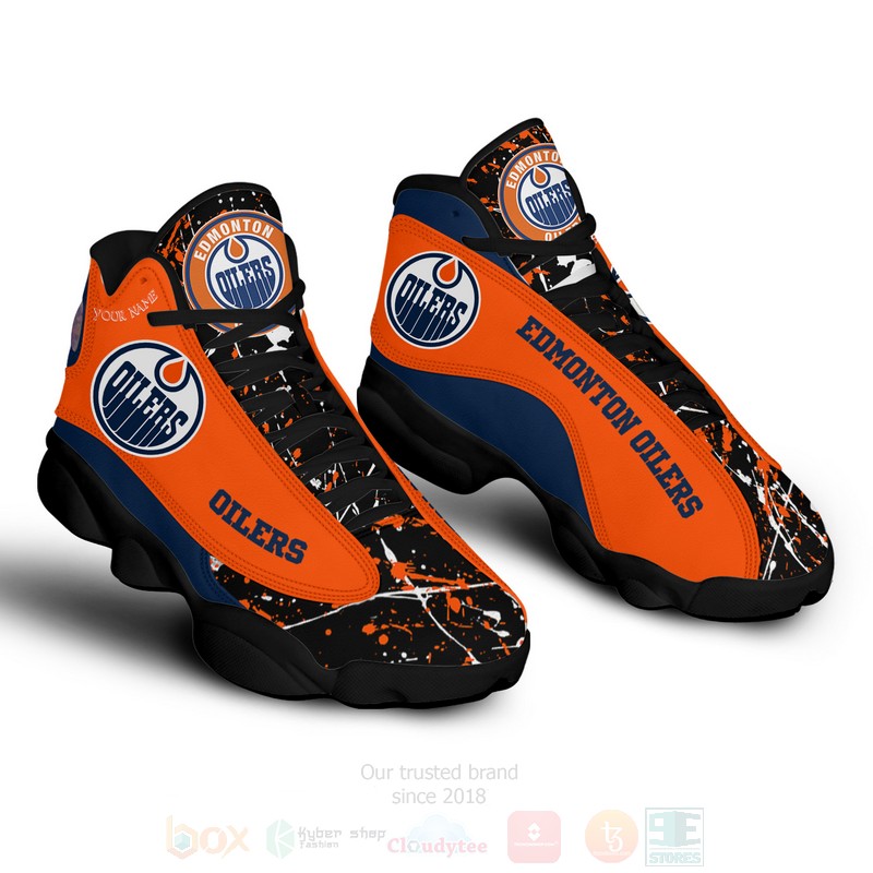 NHL Edmonton Oilers Personalized Air Jordan 13 Shoes 1