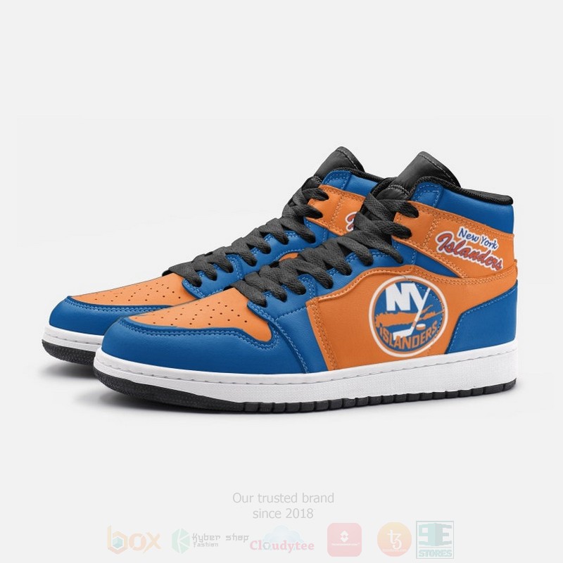 NHL New York Islanders Air Jordan 1 High Top Shoes 1