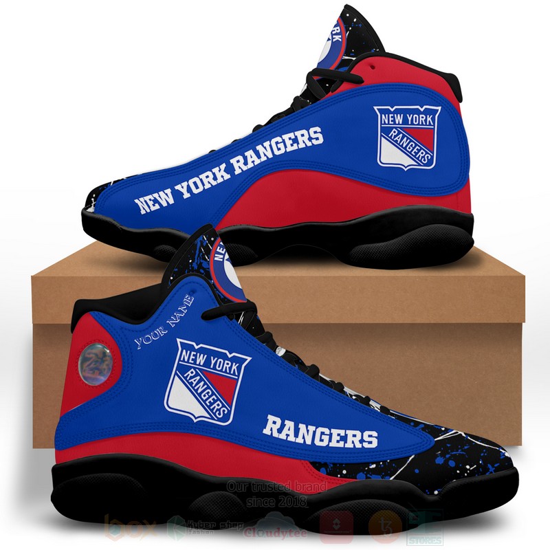 NHL New York Rangers Personalized Air Jordan 13 Shoes 1 2 3