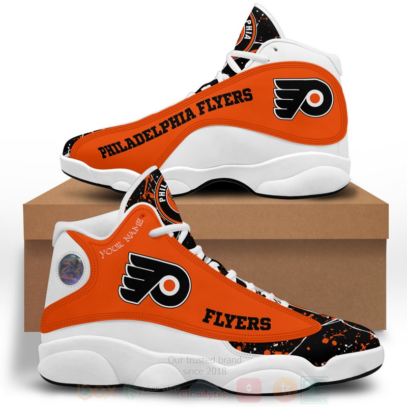 NHL Philadelphia Flyers Personalized Air Jordan 13 Shoes