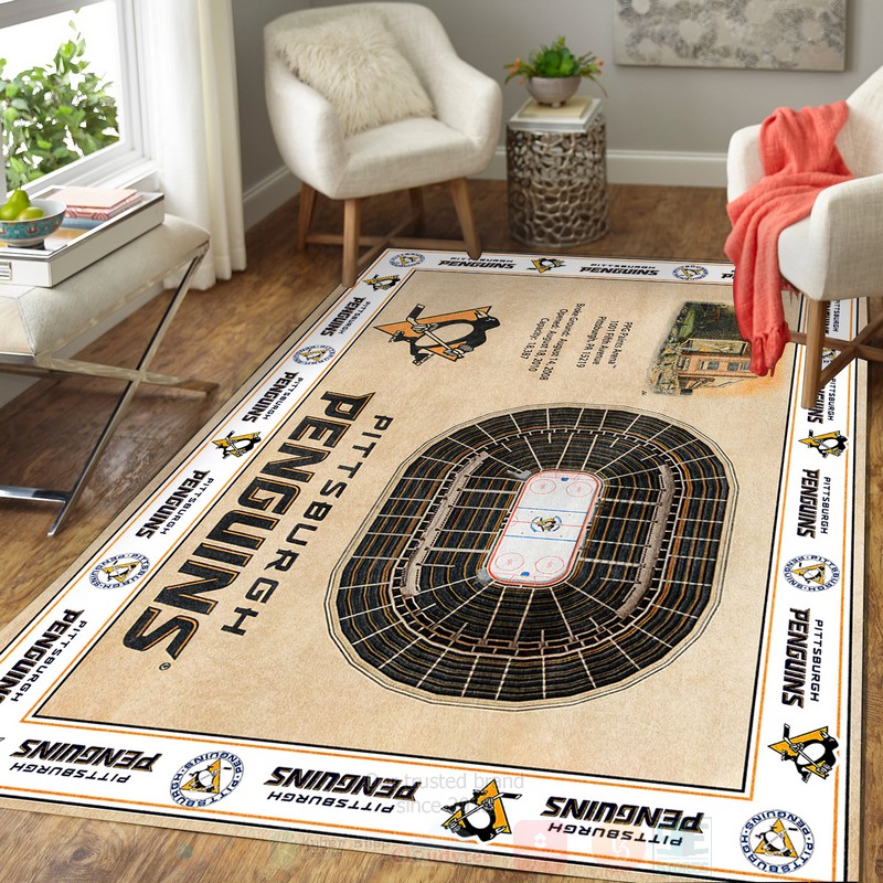 BEST NHL Pittsburgh Penguins 3D Area Rug 3 NHL Pittsburgh Penguins Rugs 1 2