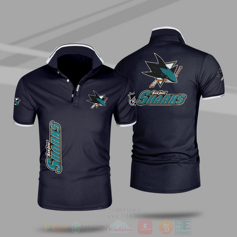 BEST NHL San Jose Sharks Premium All Over Print Polo Shirt 5 NHL San Jose Sharks Premium Polo Shirt 1 2 3 4