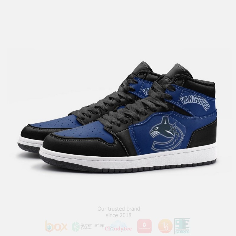 NHL Vancouver Canucks Air Jordan 1 High Top Shoes 1