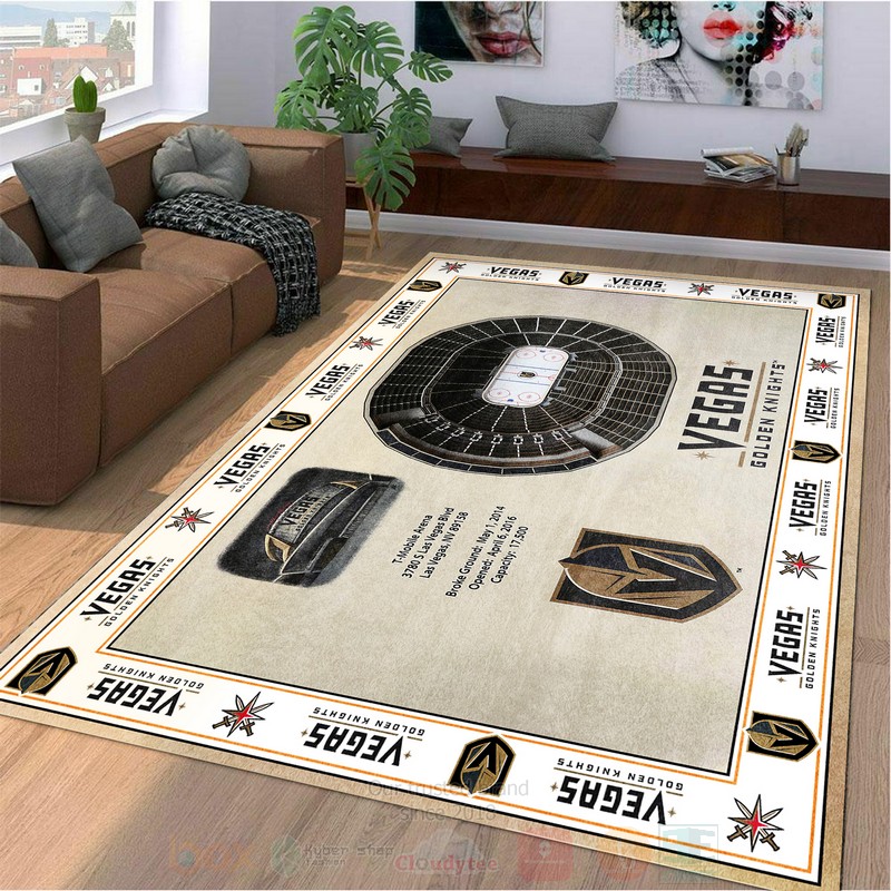 BEST NHL Vegas Golden Knights 3D Area Rug 4 NHL Vegas Golden Knights Rugs 1 2 3
