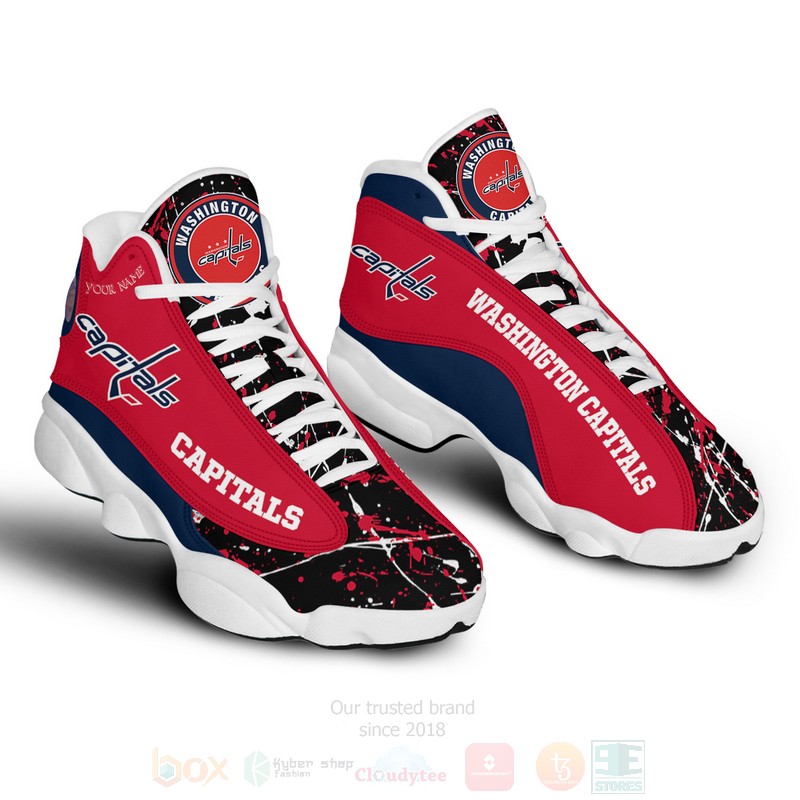 BEST NHL Washington Capitals Personalized Air Jordan 13 Sneakers 3 NHL Washington Capitals Personalized Air Jordan 13 Shoes 1 2